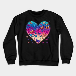 Fluttering Heart Love Crewneck Sweatshirt